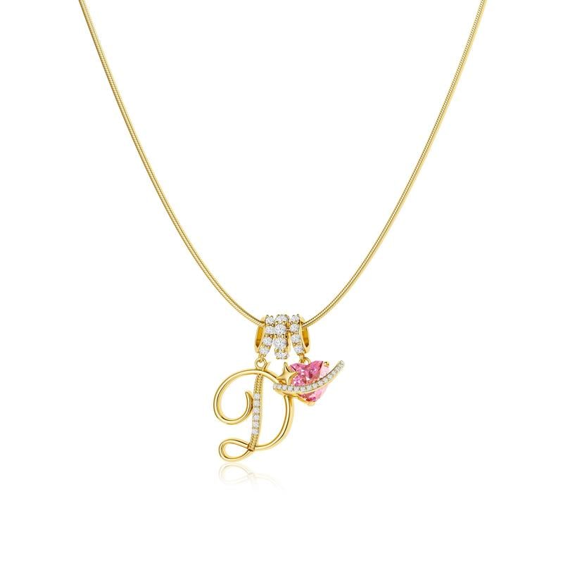 3-Layering Initial A-Z Letter Pendant Necklaces