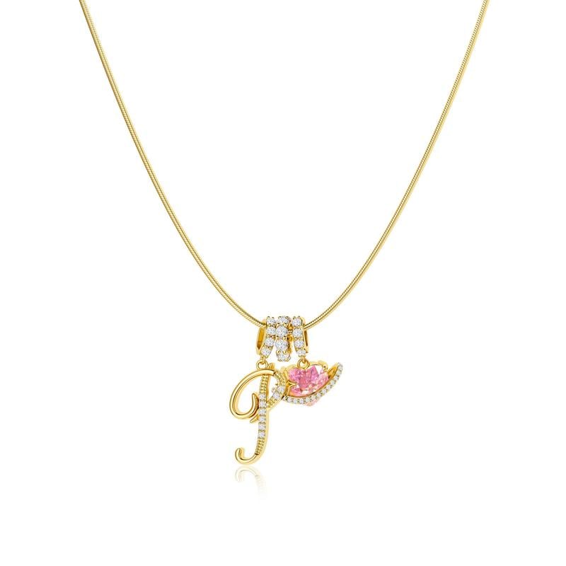 3-Layering Initial A-Z Letter Pendant Necklaces