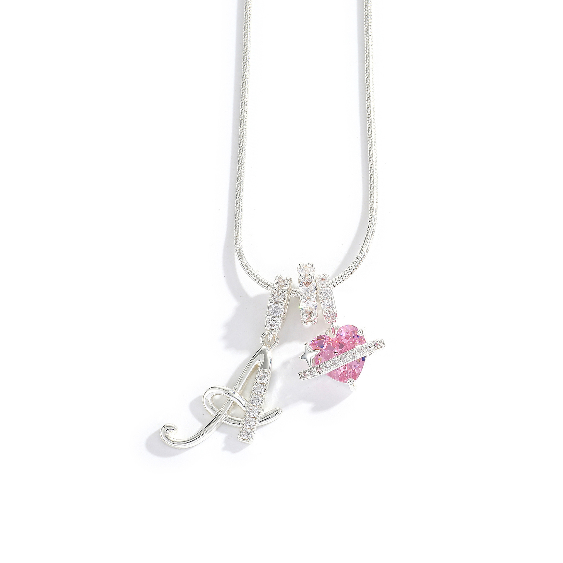 3-Layering Initial A-Z Letter Pendant Necklaces