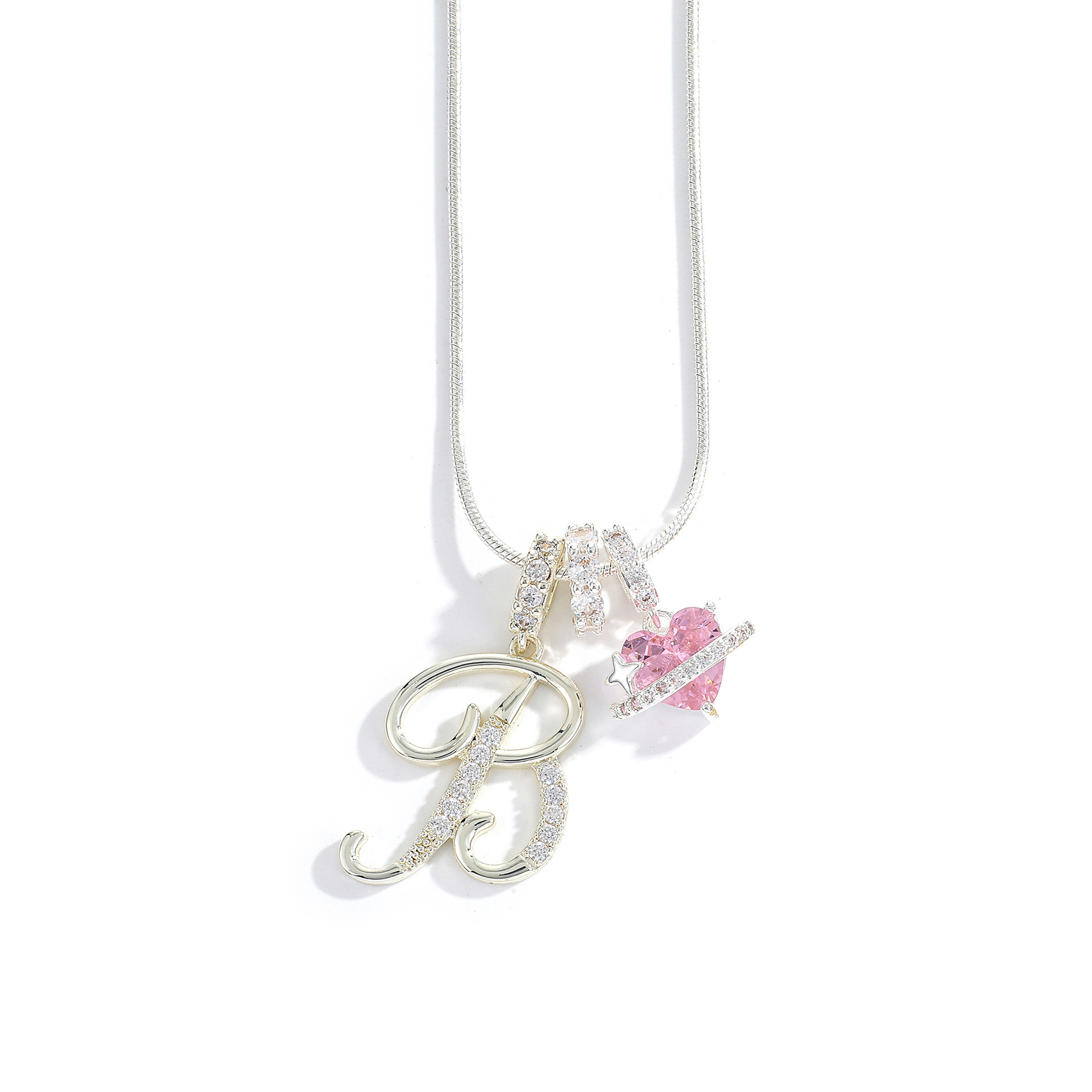 3-Layering Initial A-Z Letter Pendant Necklaces