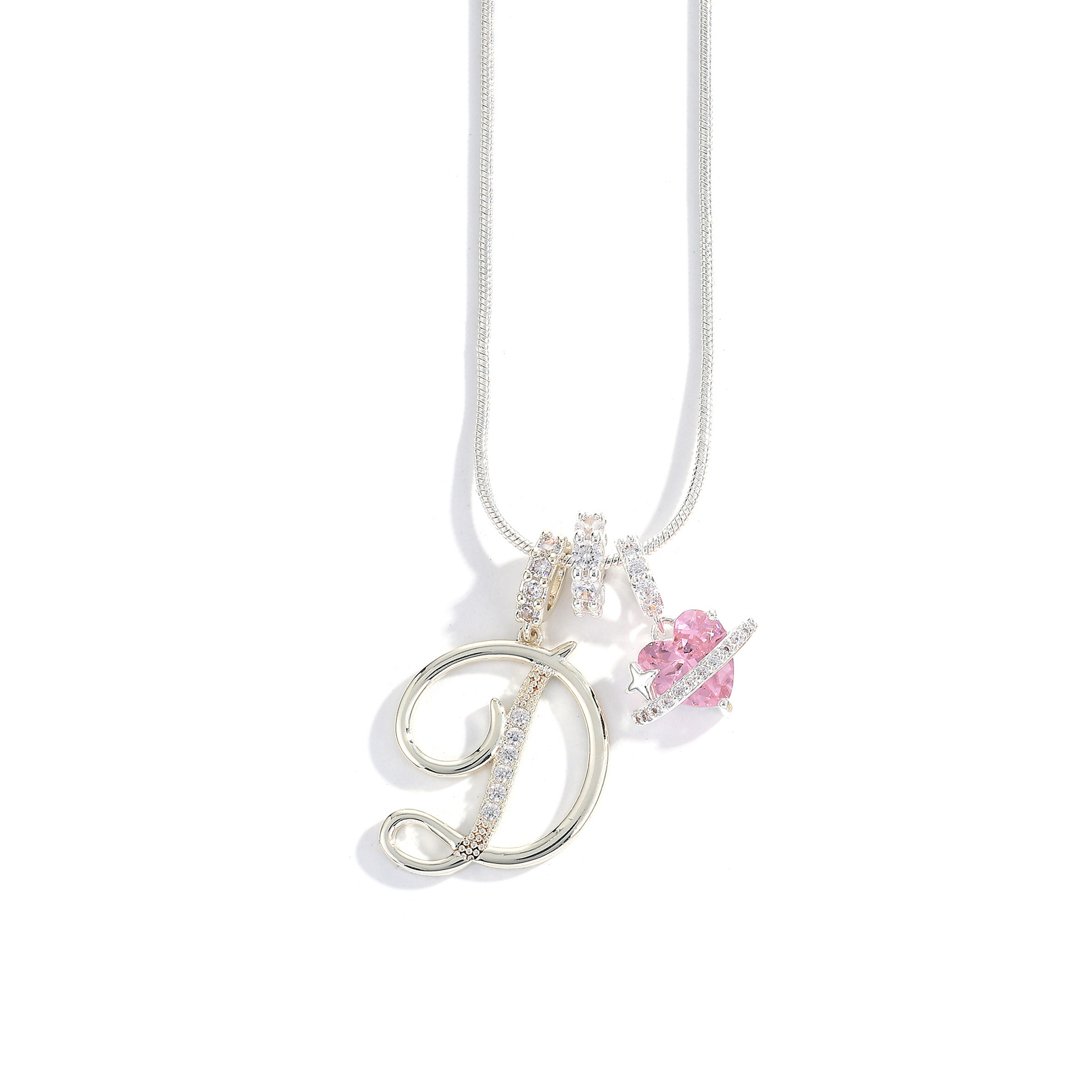 3-Layering Initial A-Z Letter Pendant Necklaces