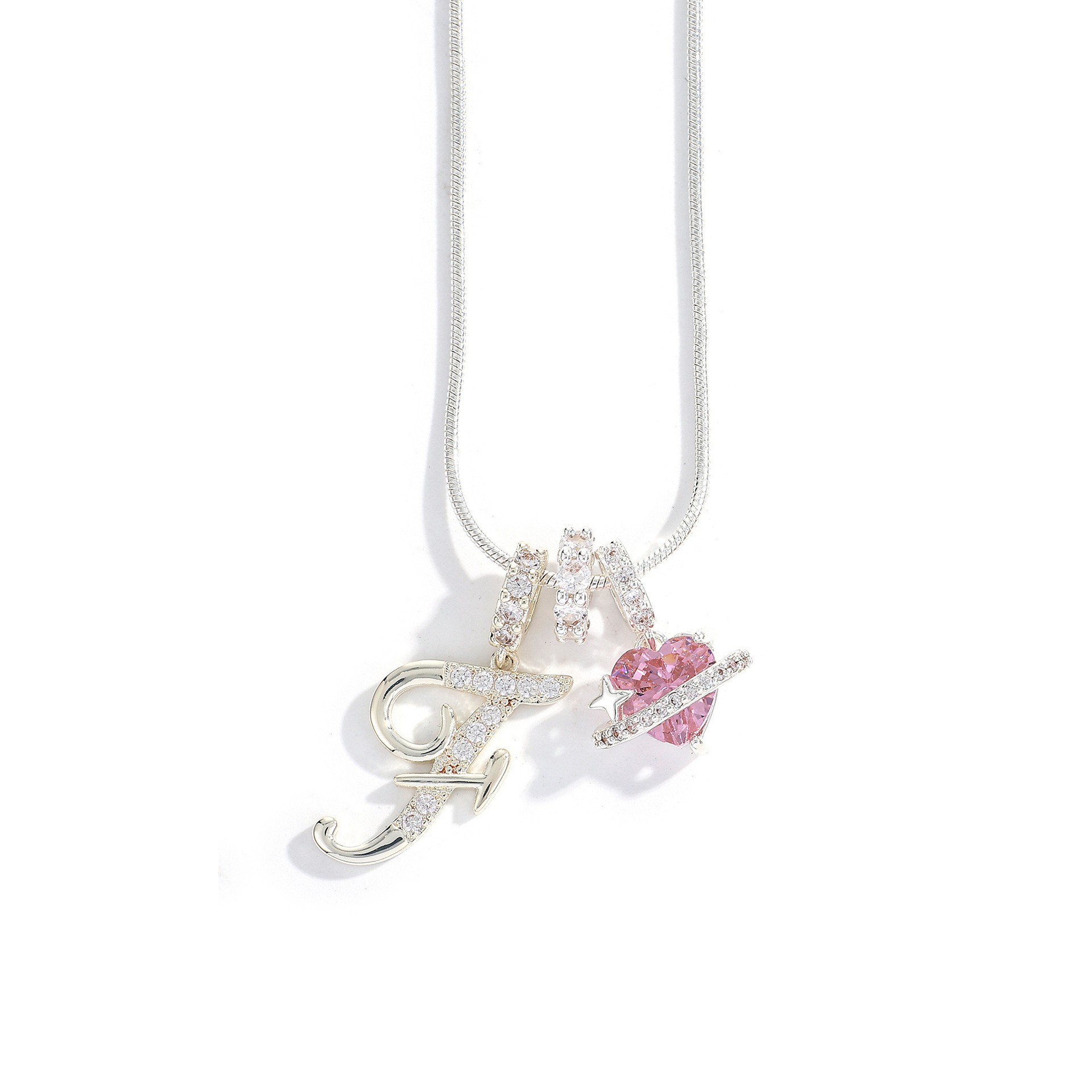 3-Layering Initial A-Z Letter Pendant Necklaces