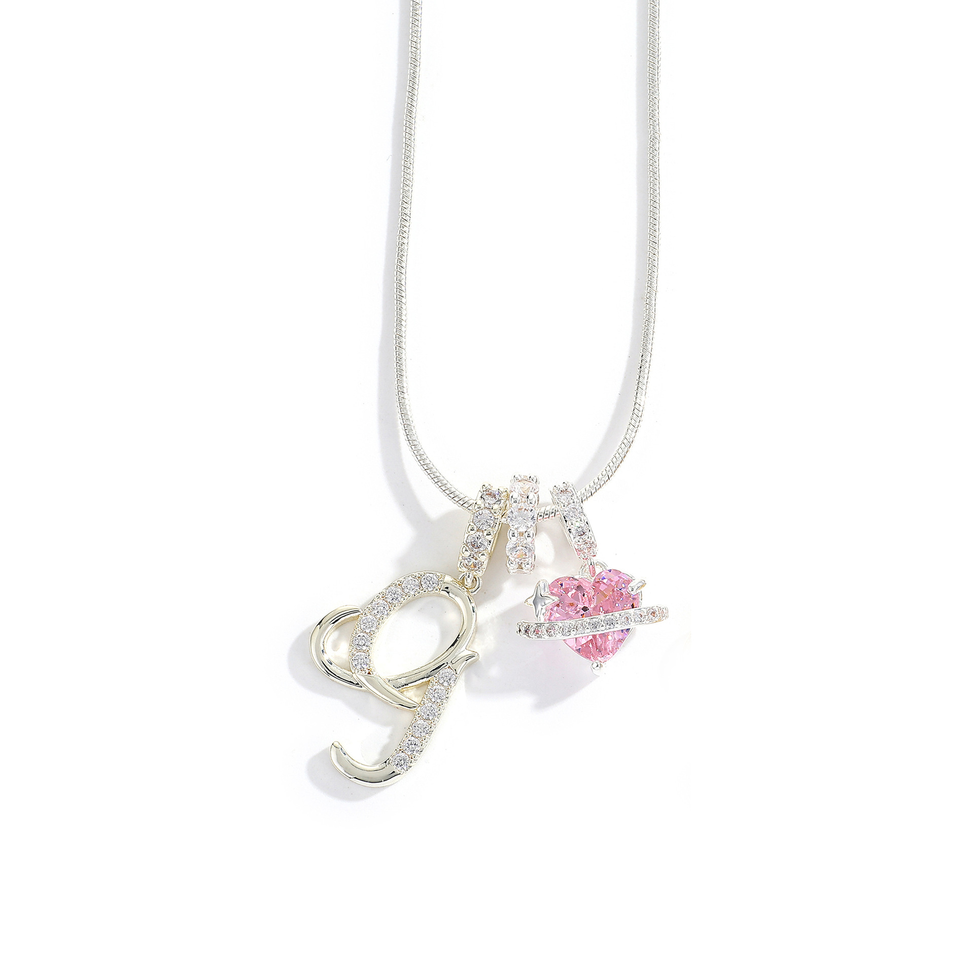 3-Layering Initial A-Z Letter Pendant Necklaces