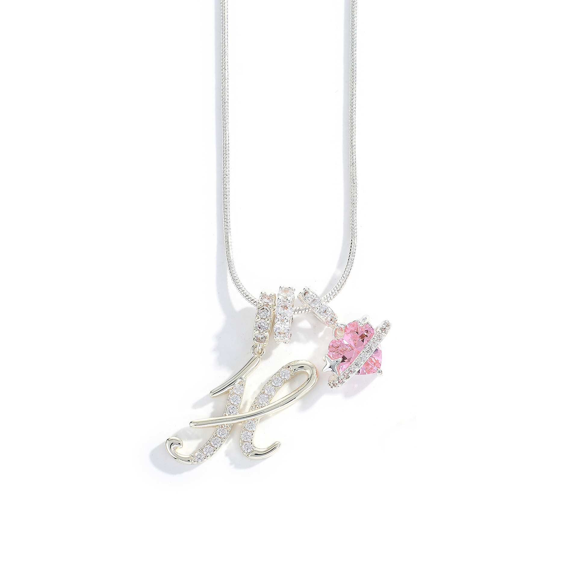 3-Layering Initial A-Z Letter Pendant Necklaces