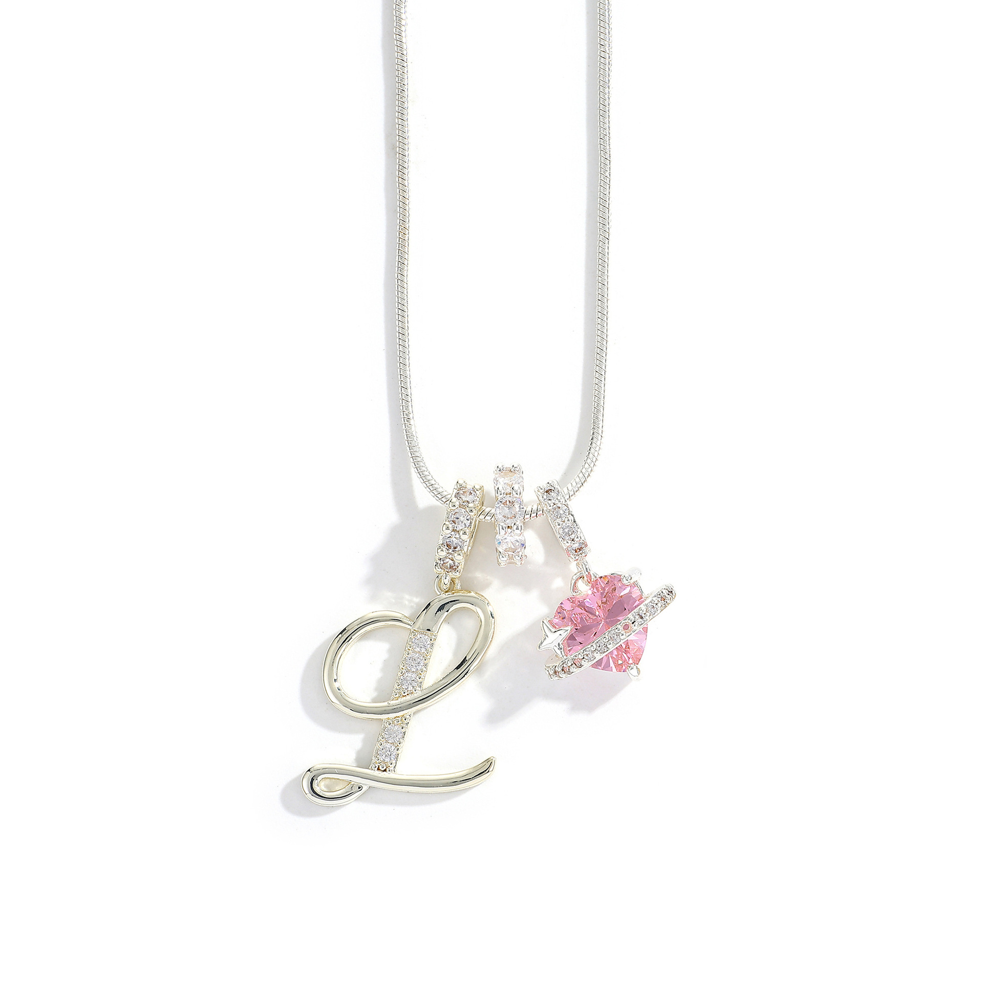3-Layering Initial A-Z Letter Pendant Necklaces