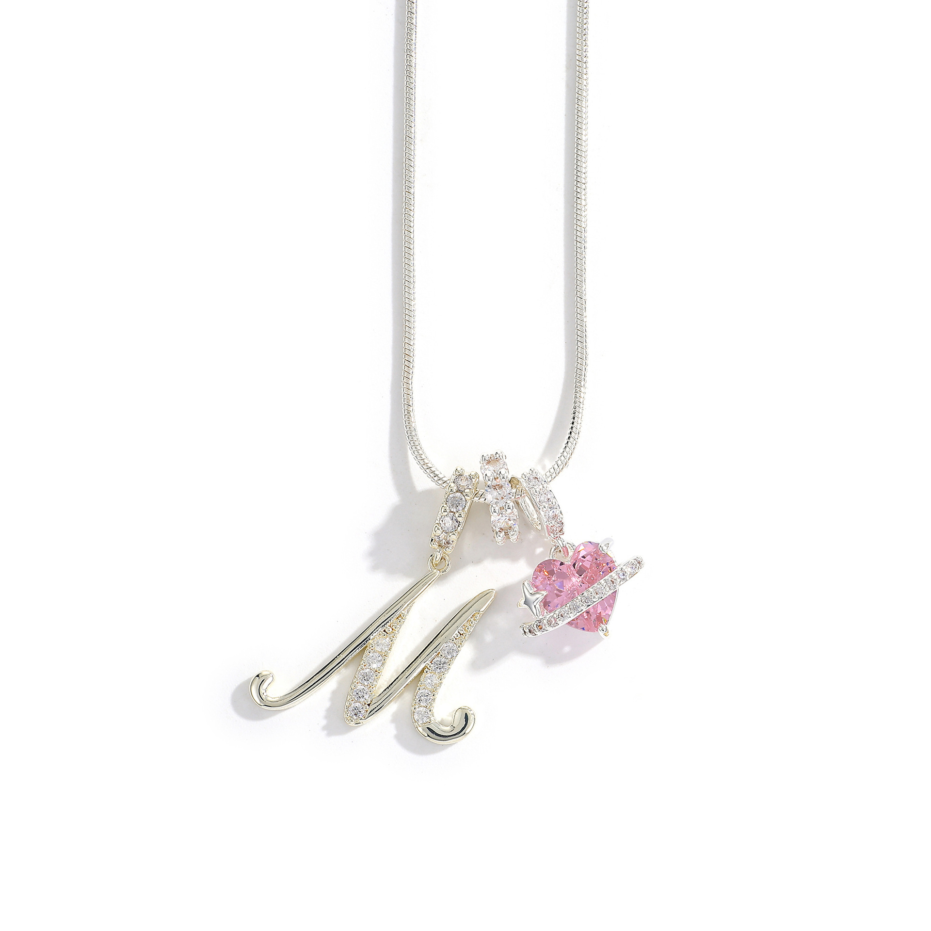 3-Layering Initial A-Z Letter Pendant Necklaces
