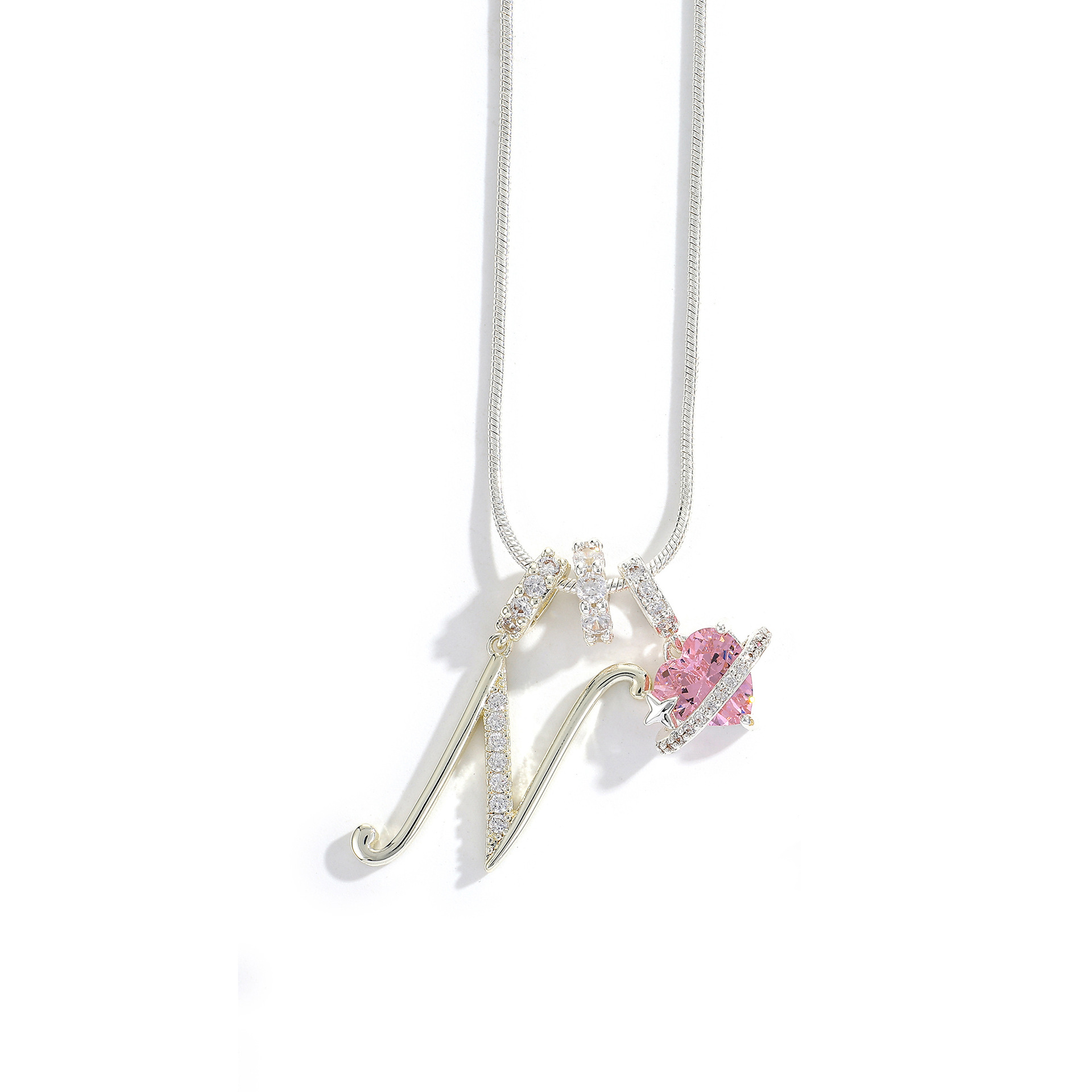 3-Layering Initial A-Z Letter Pendant Necklaces