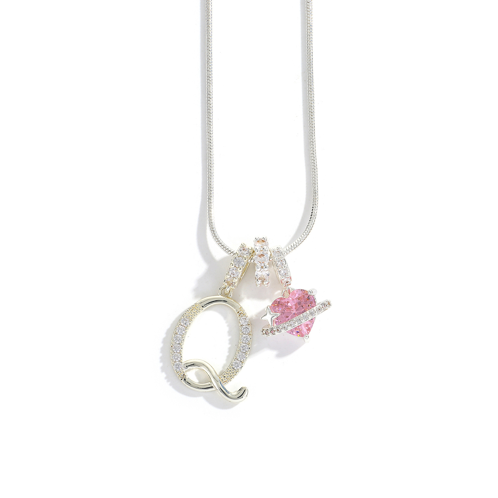 3-Layering Initial A-Z Letter Pendant Necklaces