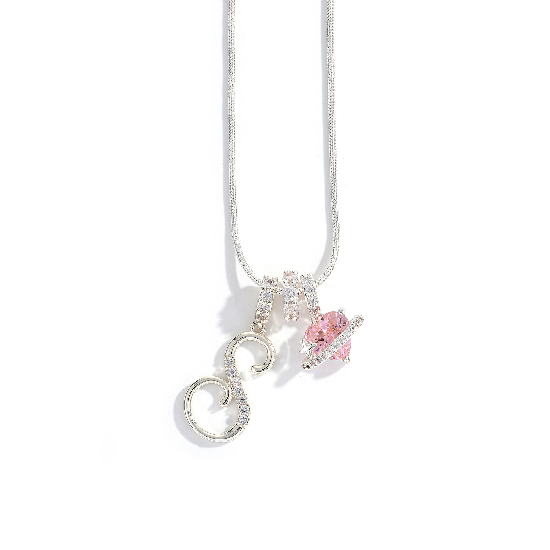 3-Layering Initial A-Z Letter Pendant Necklaces