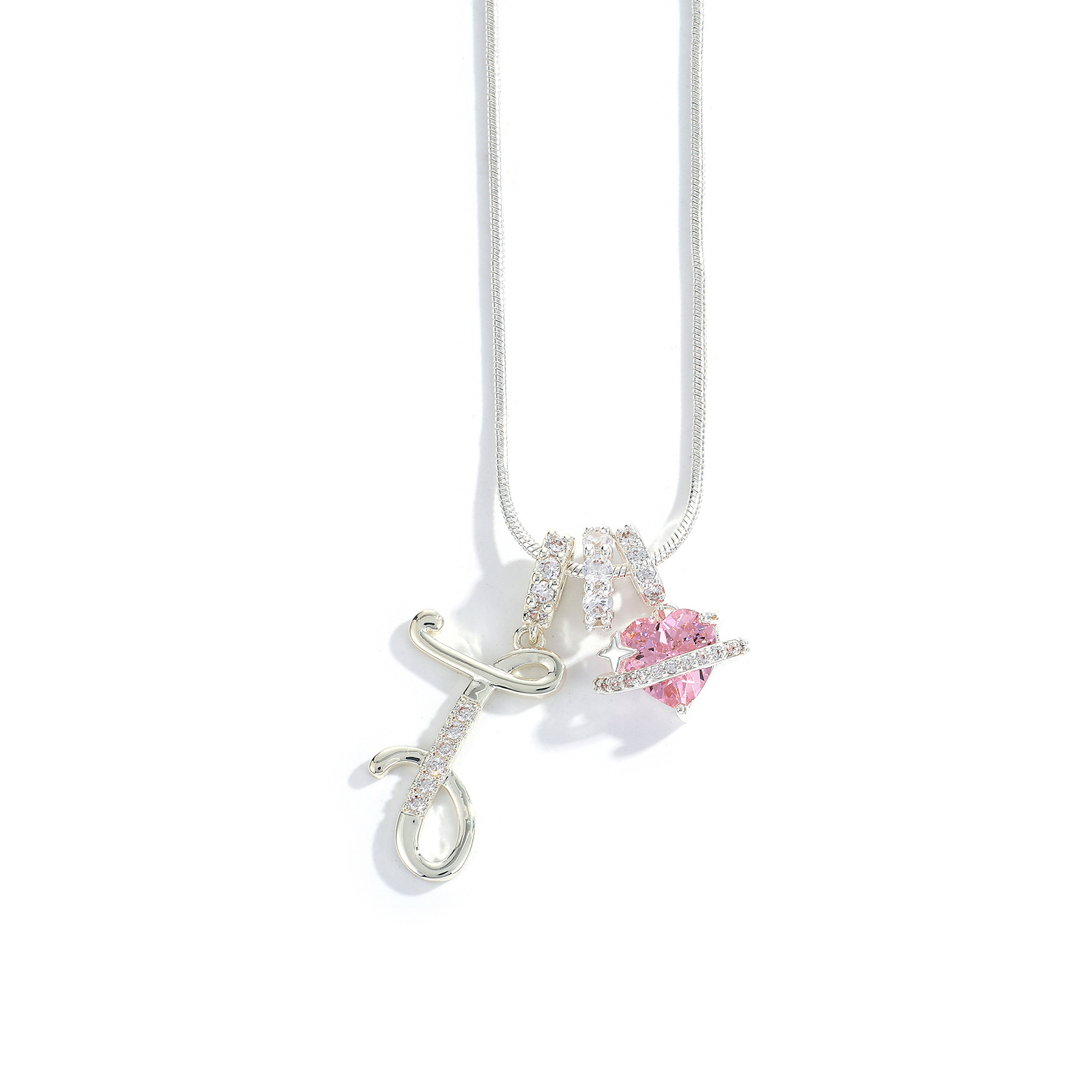 3-Layering Initial A-Z Letter Pendant Necklaces