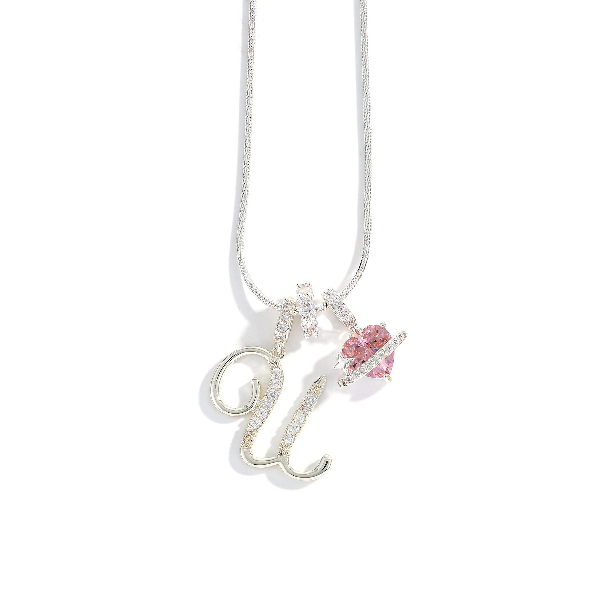 3-Layering Initial A-Z Letter Pendant Necklaces