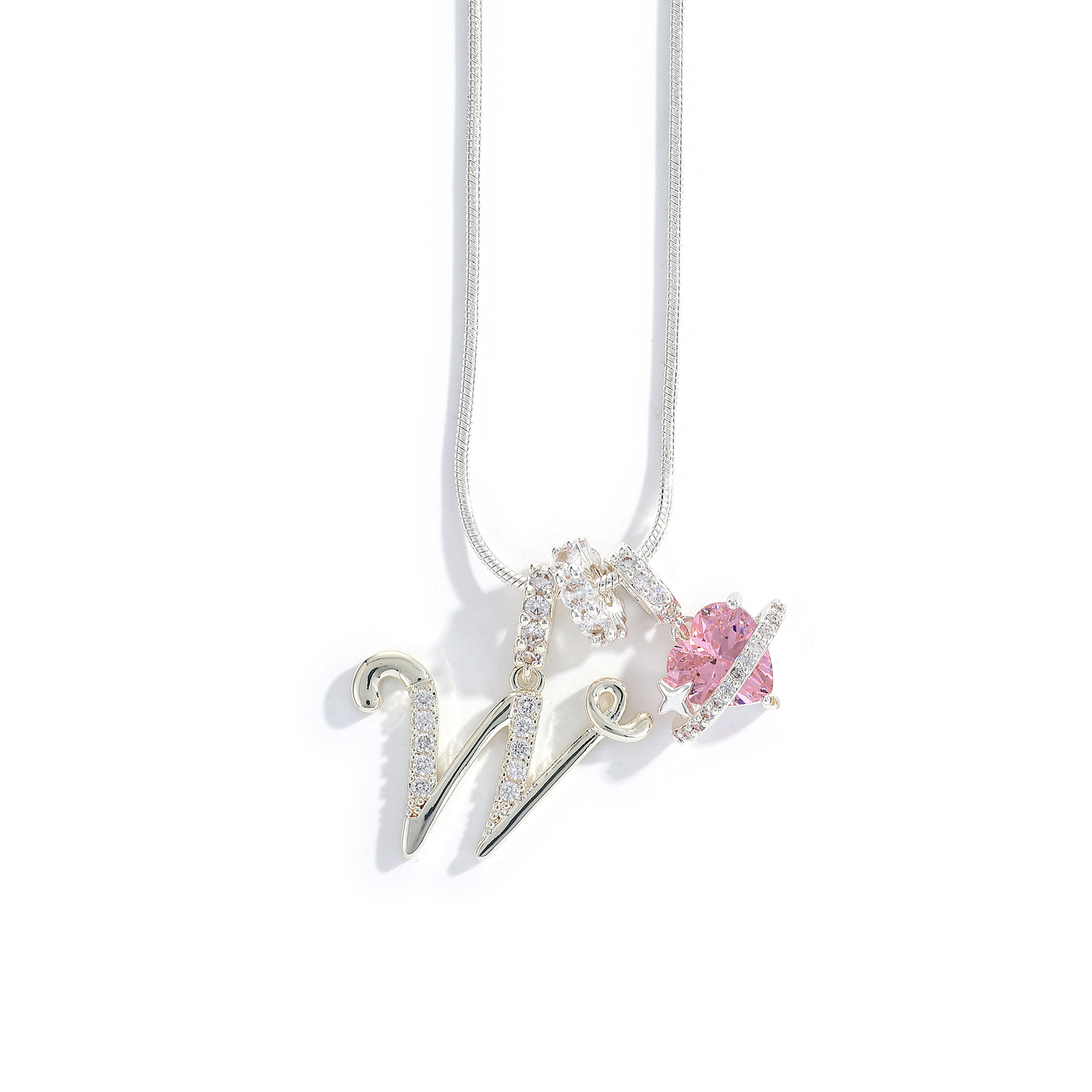3-Layering Initial A-Z Letter Pendant Necklaces