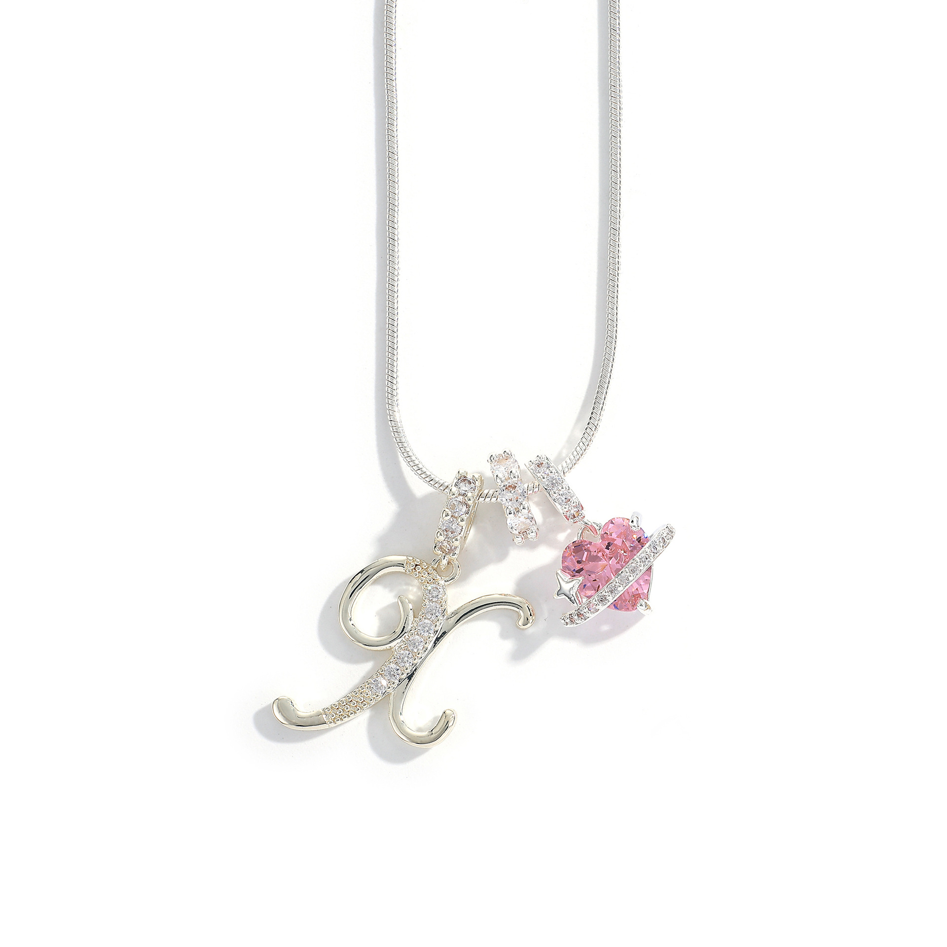 3-Layering Initial A-Z Letter Pendant Necklaces