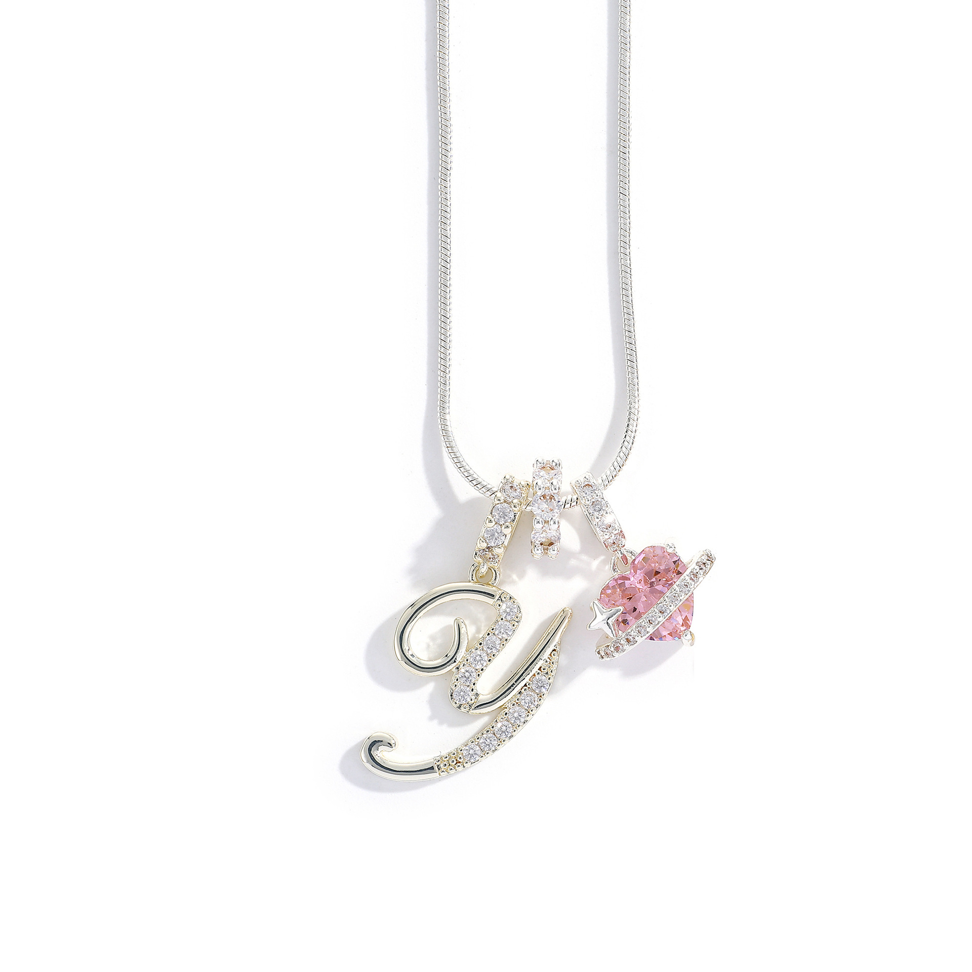 3-Layering Initial A-Z Letter Pendant Necklaces