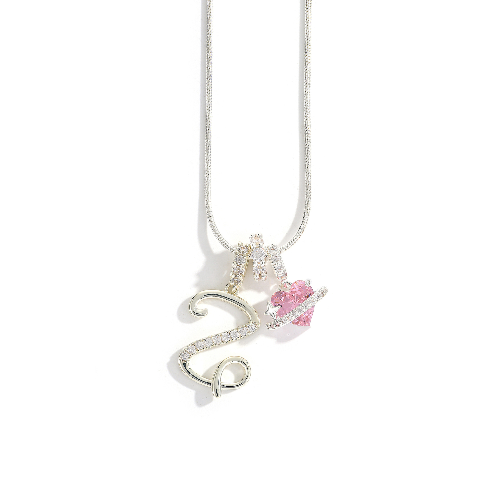 3-Layering Initial A-Z Letter Pendant Necklaces