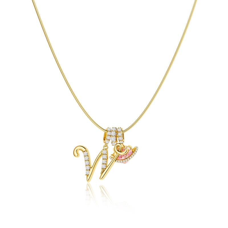 3-Layering Initial A-Z Letter Pendant Necklaces