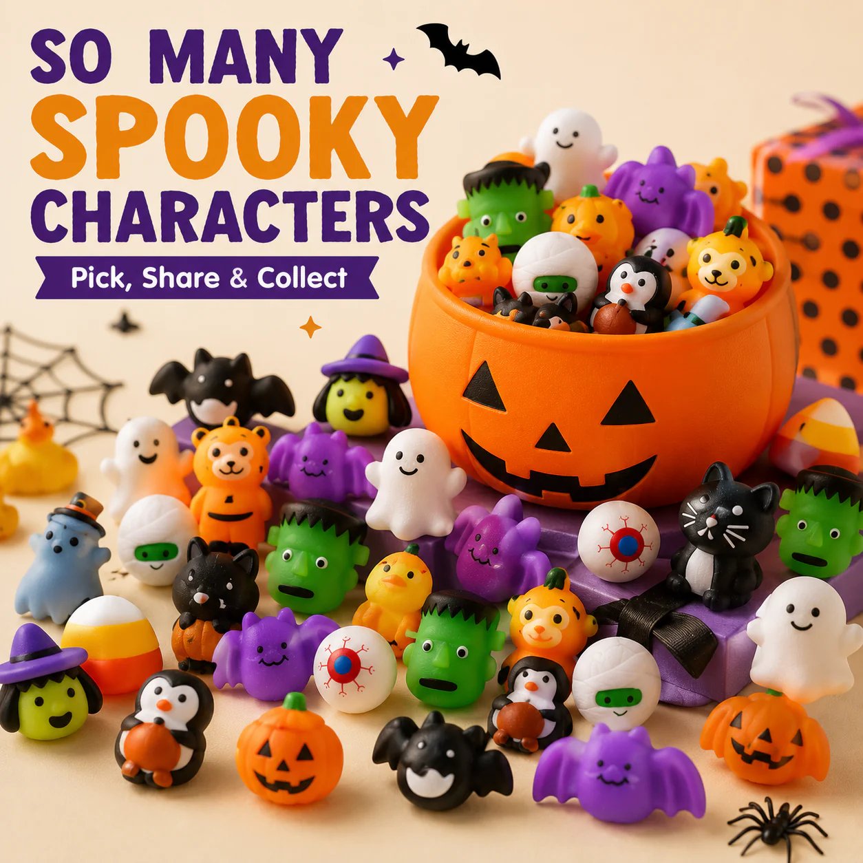 🔥Last Day 70% OFF - 🎃 30PCS Halloween Mochi Squishy Toys