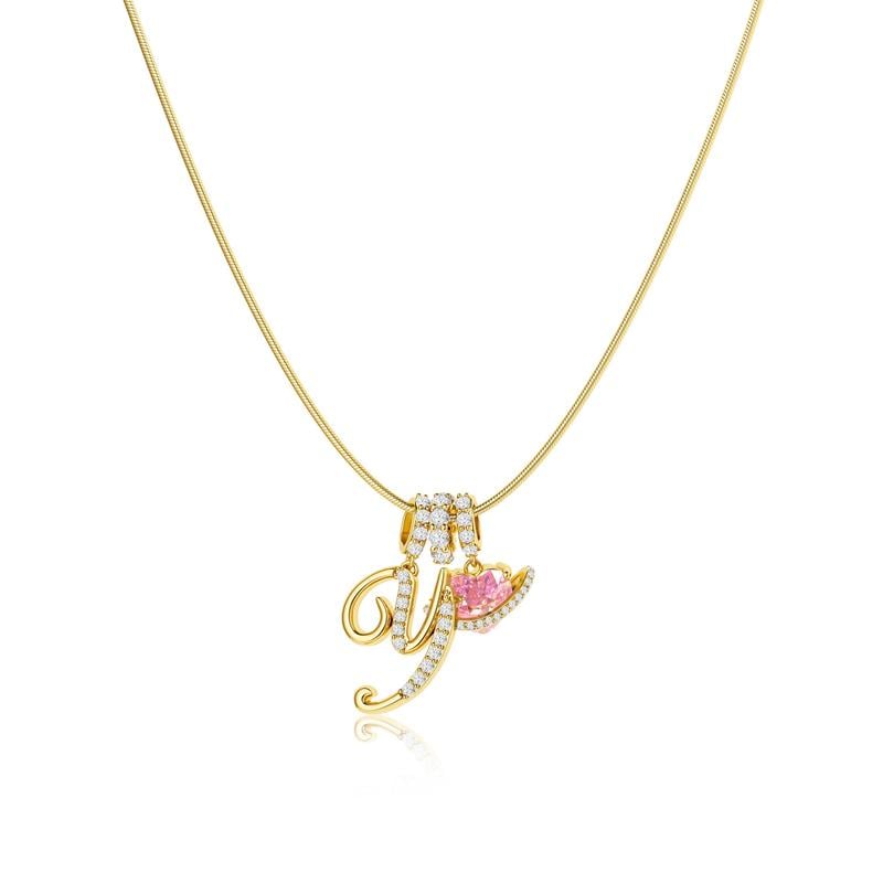 3-Layering Initial A-Z Letter Pendant Necklaces