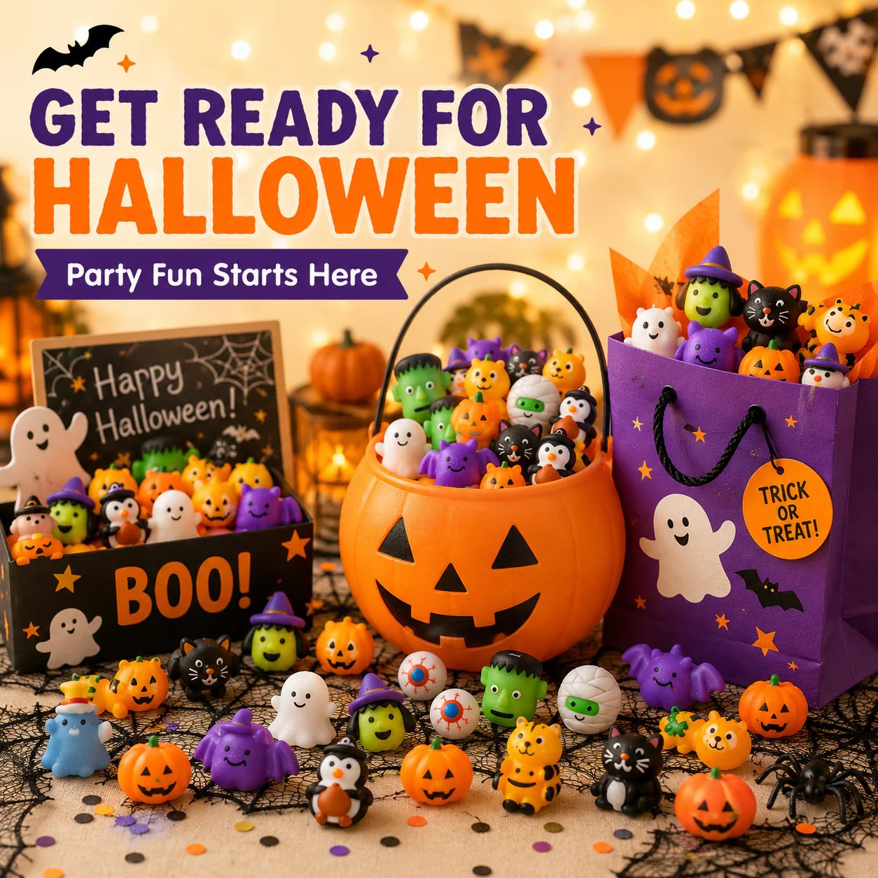 🔥Last Day 70% OFF - 🎃 30PCS Halloween Mochi Squishy Toys