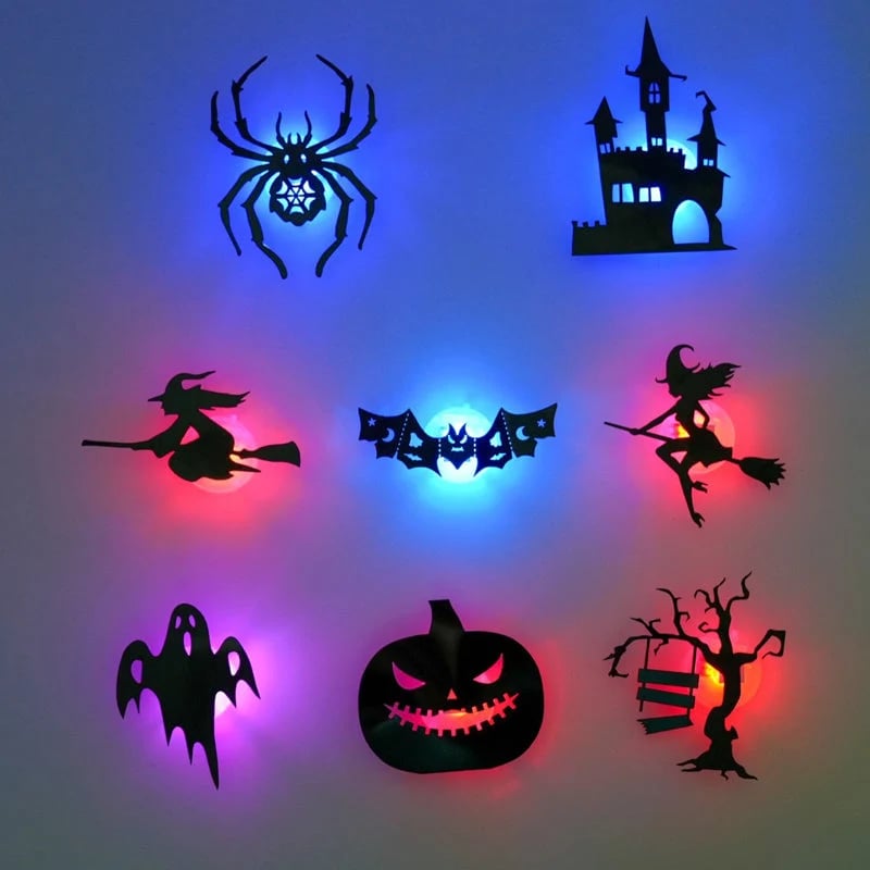 🎃 8PCS Halloween Glow-in-the-Dark Wall Stickers