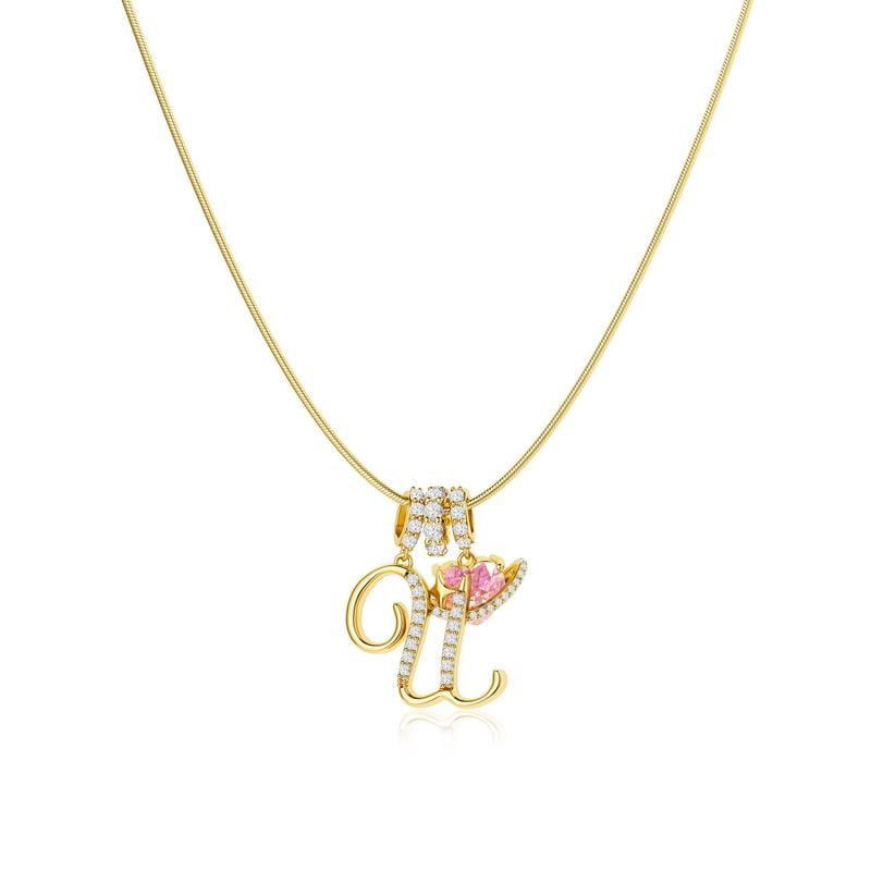 3-Layering Initial A-Z Letter Pendant Necklaces