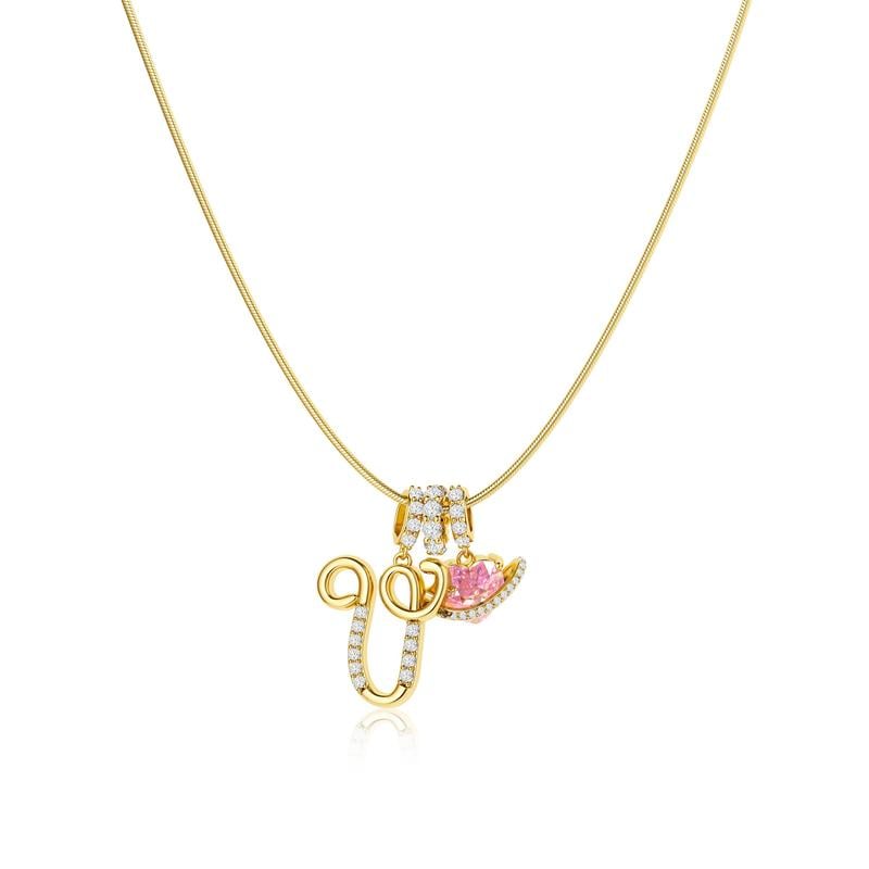 3-Layering Initial A-Z Letter Pendant Necklaces