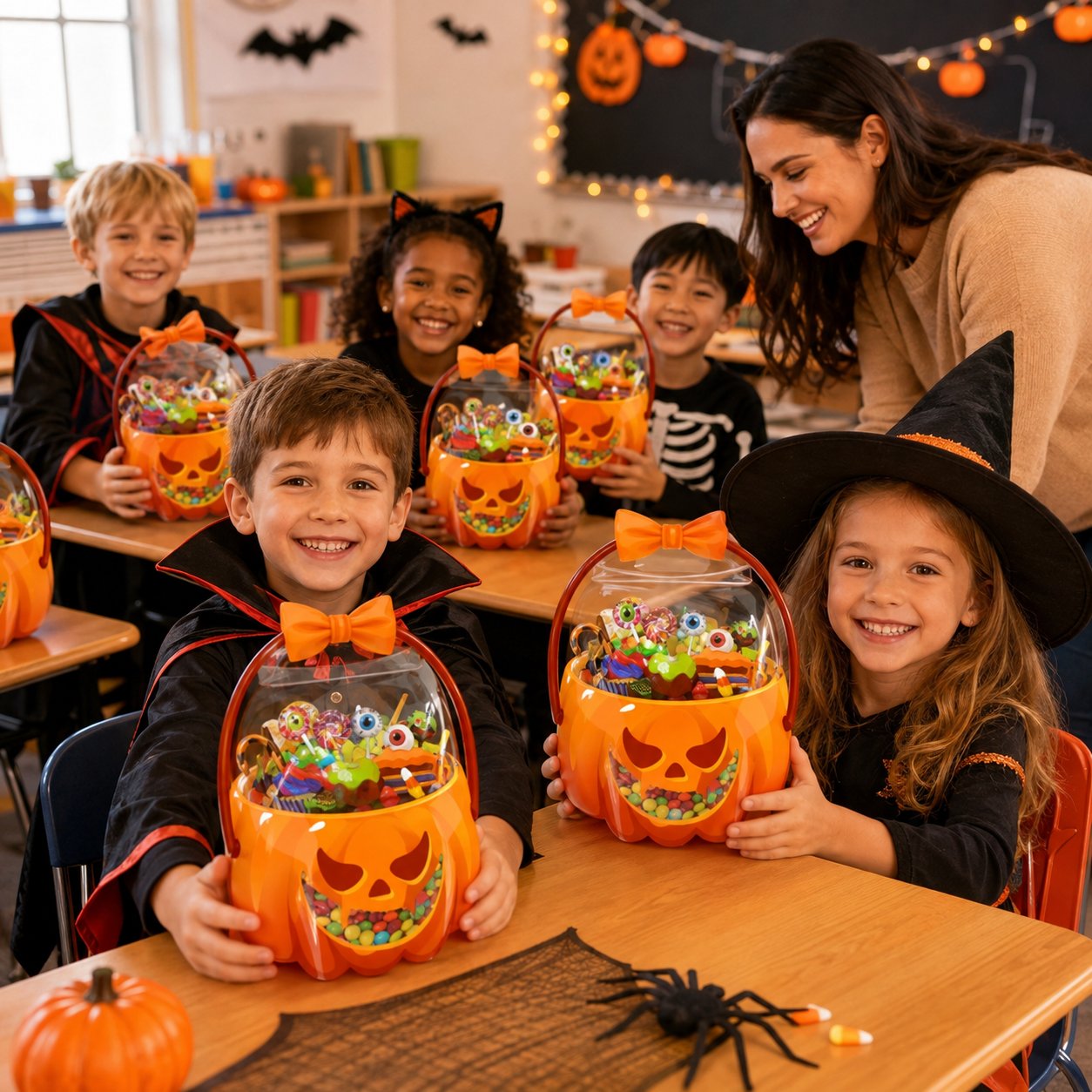 🔥Halloween Treat Bags – 10/30/50PCS Party Packs 🎃