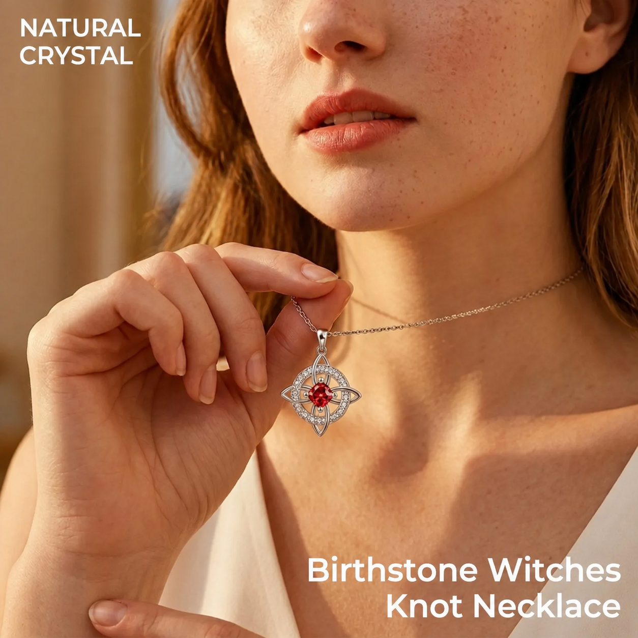 Mystical Birthstone Witches Knot Necklace🔮💞Protect Your Loved Ones