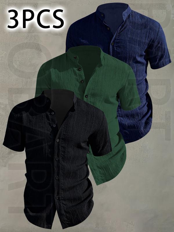 Paquete de 3 Camisas de Manga Corta para Hombre