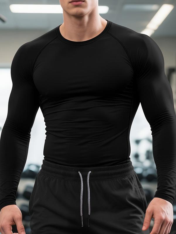 4 camisetas deportivas de manga larga para hombre, ajustadas y moldeadoras, camiseta de compresión, transpirable y cómoda, ideal para correr, entrenar y ciclismo, Top de Ropa Deportiva,Ropa de Ciclismo,Camiseta de Rendimiento,Camiseta Muscle Fit,Camiseta