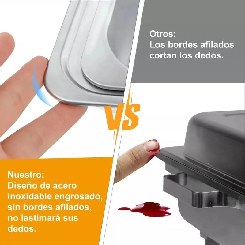 Bufetera 3 Espacios De Acero Inoxidable Para Chef Comedor 9l