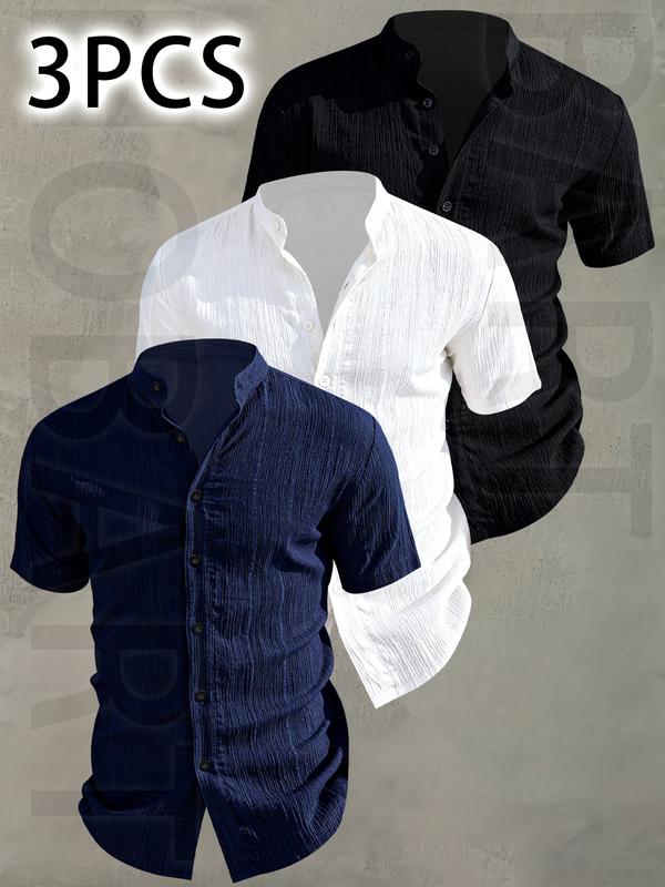 Paquete de 3 Camisas de Manga Corta para Hombre