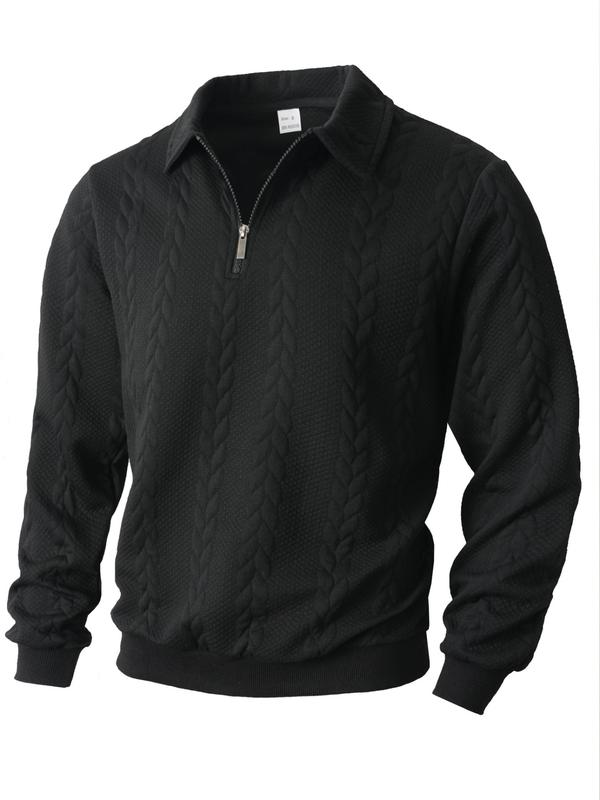 Sudadera tipo polo de punto de manga larga para hombre — Paquete de 3