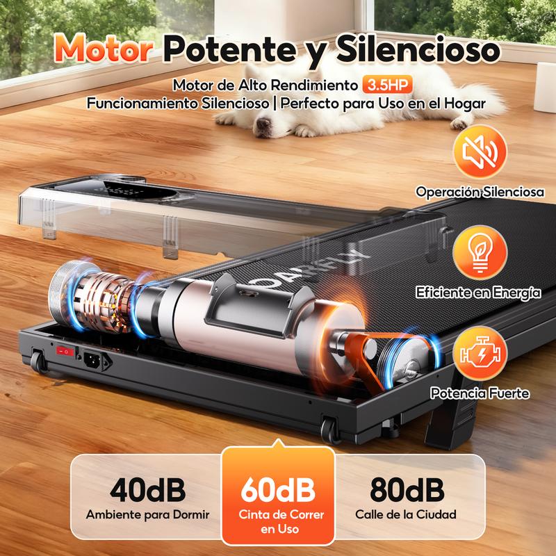Caminadora Trotadora Eléctrica, Multi-velocidad, Quema Calorías Rápido, Diseño Plegable Compacto, Silenciosa, Carga 150 kg, Entrena en Casa/Oficina, Equipamiento deportivo interior y exterior