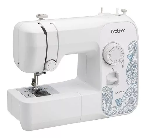 Máquina de coser Brother LX3817 portátil blanca 110V-rag