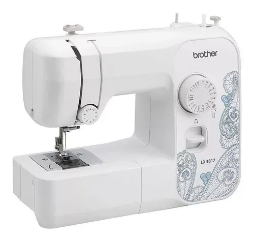 Máquina de coser Brother LX3817 portátil blanca 110V-rag