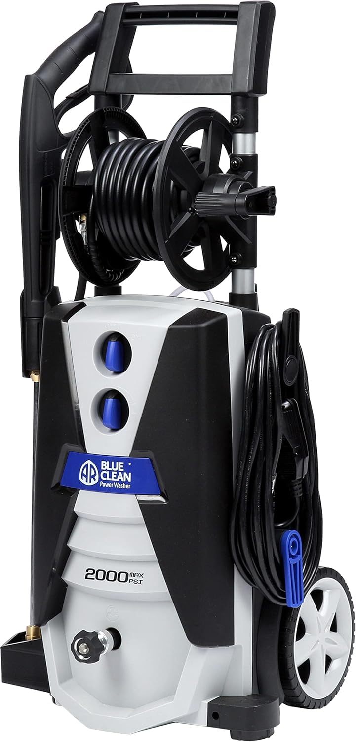 AR Blue Clean AR390SS 2000 PSI - Limpiador eléctrico con Pistola de Spray, Varilla, Manguera DE 76,2 cm y Cable de alimentación DE 88,9 cm, Color Azul, Azul, 1-Paquete
