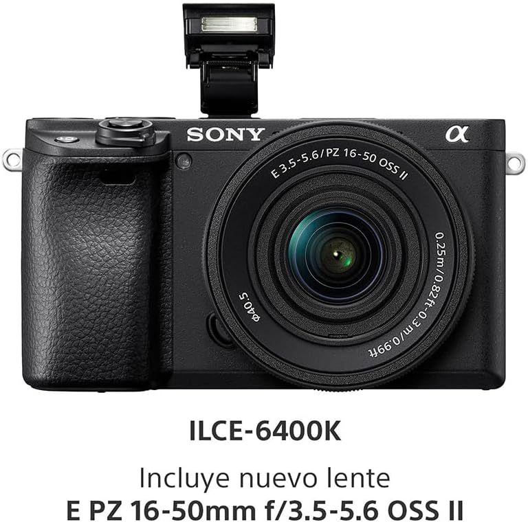 Sony Cámara Alpha 6400 APS-C con Nuevo Lente Zoom 16-50mm Versión 2 con autoenfoque más rápido, Ligero y silencioso
