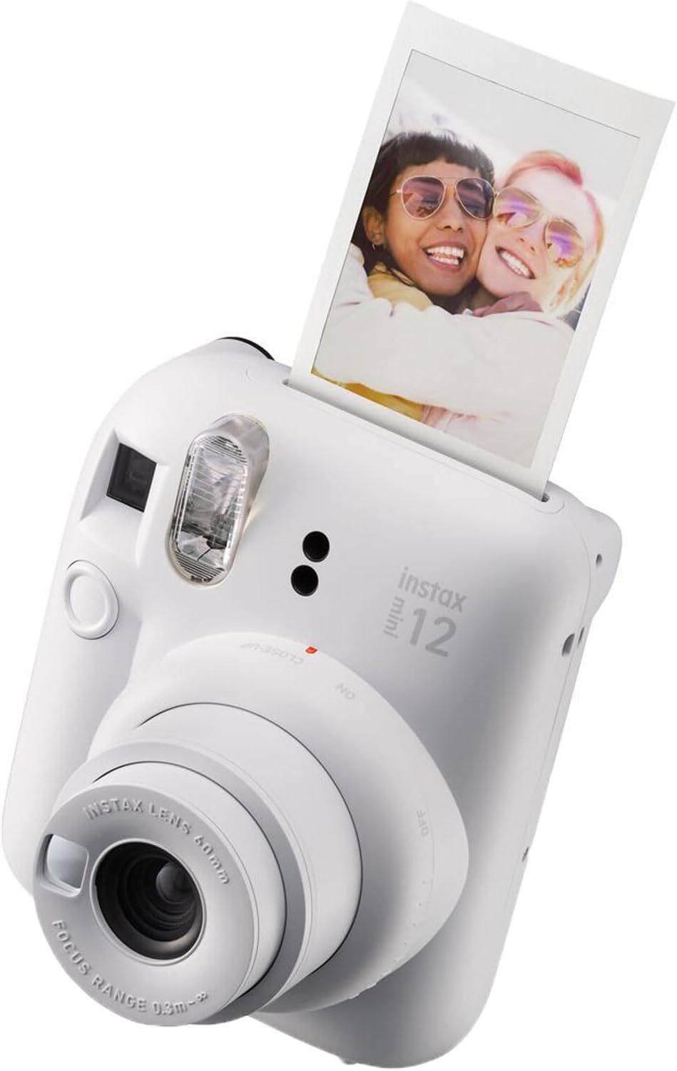 Fujifilm Instax Mini 12 Cámara instantánea + paquete de accesorios MiniMate y funda personalizada compatible + Fuji Instax Film Value Pack (50 hojas) Álbum de fotos de diseño Flamingo (azul pastel)