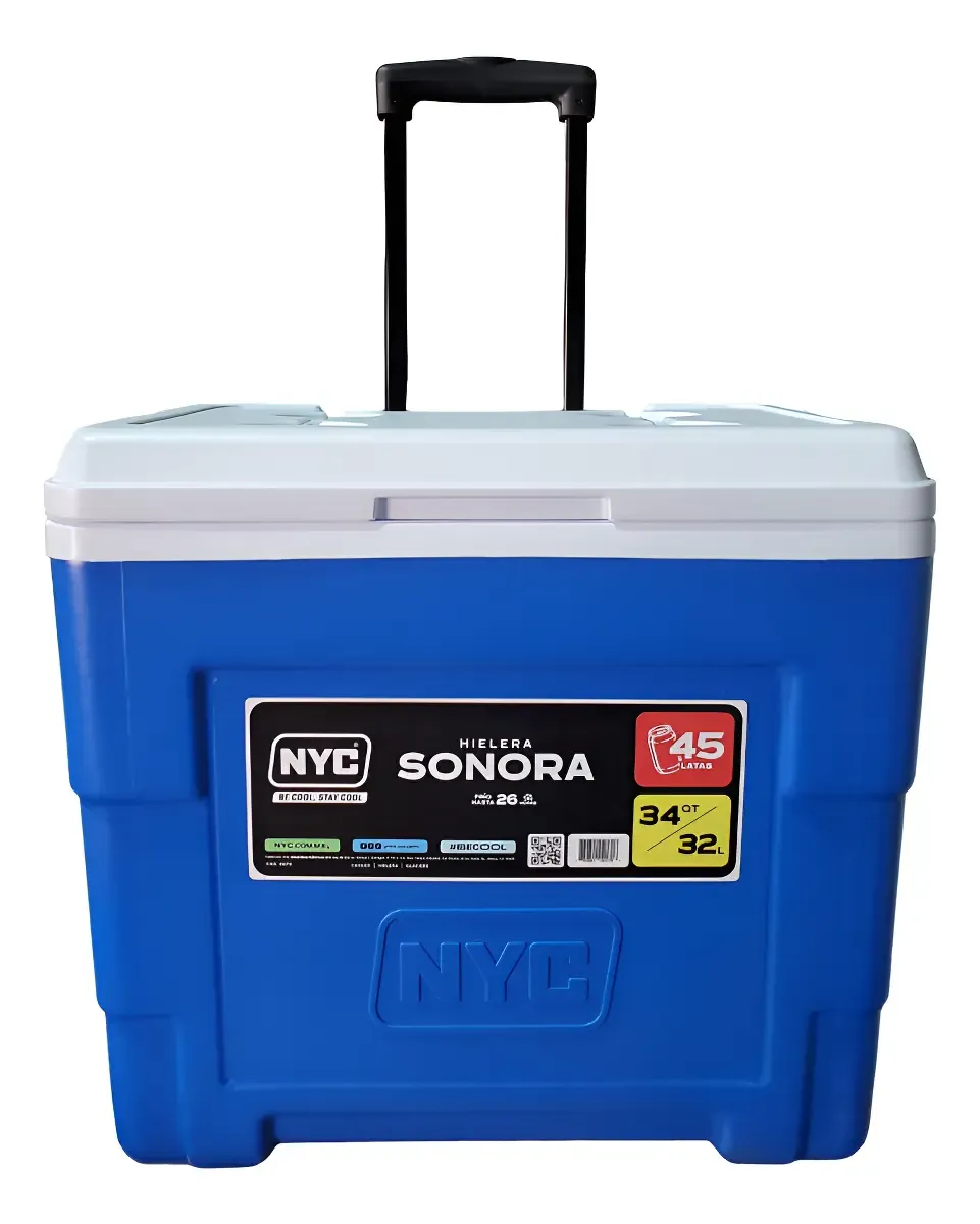 Hielera Con Ruedas 45 Latas 32 L Nyc De 34qt Sonora