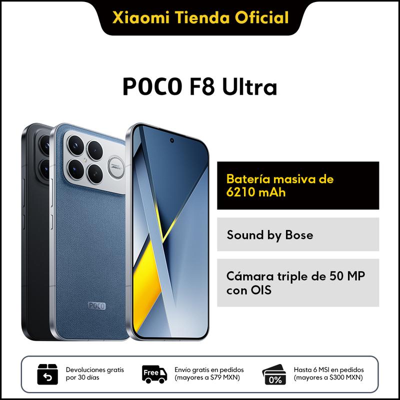 Poco F8 Ultra | Batería masiva de 6500 mAh | Sound by Bose | Cámara triple de 50 MP con OIS