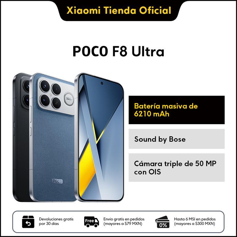 Poco F8 Ultra | Batería masiva de 6500 mAh | Sound by Bose | Cámara triple de 50 MP con OIS