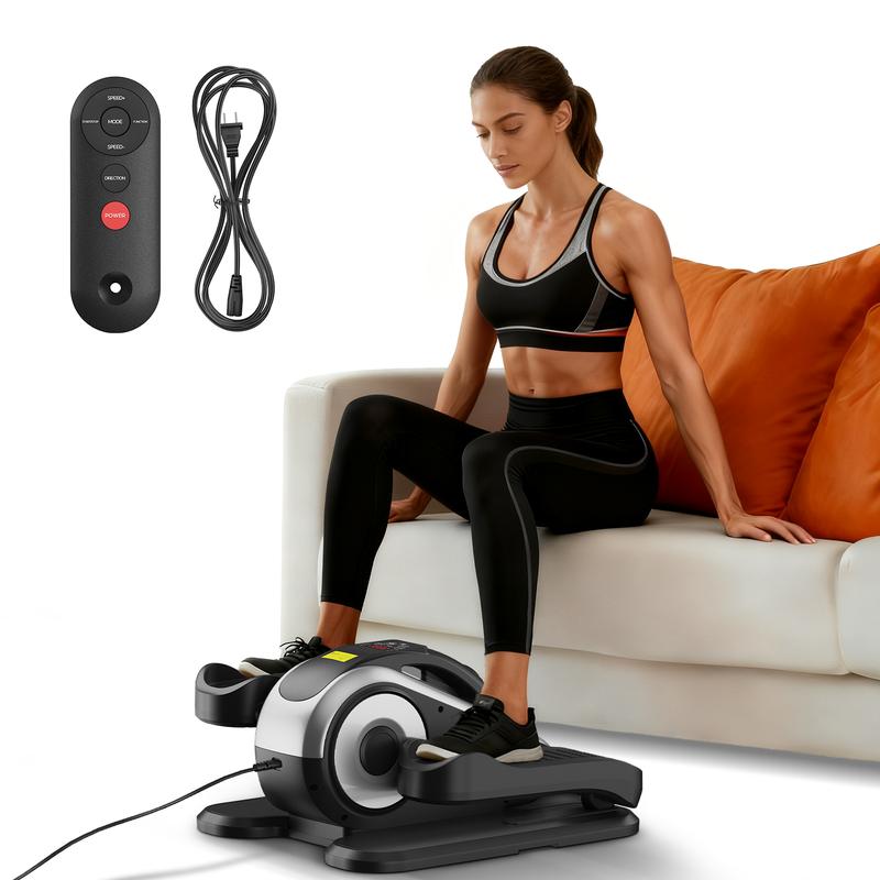 Soarfly Elíptica de Escritorio para Casa  Mini Bicicleta Elíptica Eléctrica Control Remoto Pantalla Alfombra Antideslizante 12 Velocidades Silenciador y Portátil