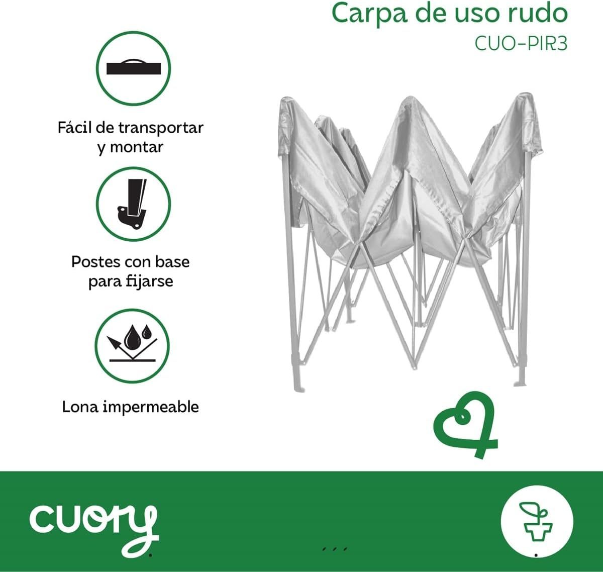 CUORY Carpa Toldo 3x3 Reforzado Plegable Impermeable | Facil Armado Y Transporte Jardín Casa Exterior Uso Rudo Acero Lona | Blanco-Juego combinado de destornilladores