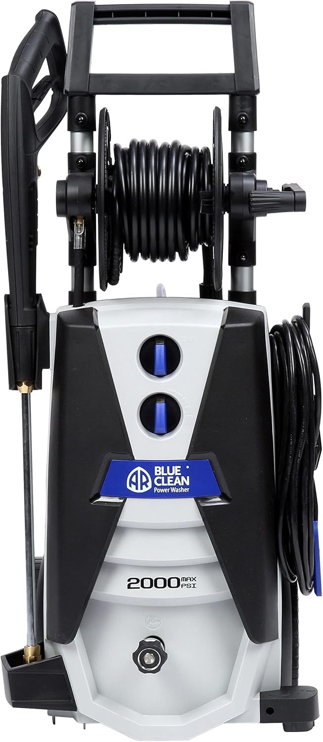 AR Blue Clean AR390SS 2000 PSI - Limpiador eléctrico con Pistola de Spray, Varilla, Manguera DE 76,2 cm y Cable de alimentación DE 88,9 cm, Color Azul, Azul, 1-Paquete