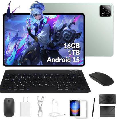 Pad 7s con Android 15, 16GB RAM, 1TB ROM, Pantalla HD 11\", Batería 8800mAh, Doble SIM, GPS, Wi-Fi 7, Accesorios Incluidos, Ideal para Estudio y Entretenimiento