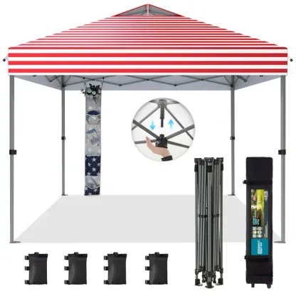 [Impermeable y resistente a los rayos UV] Carpa plegable PHIVILLA de 3,6x3,6 m, carpa portátil instantánea para exteriores, cenador para exteriores con cierre de un solo botón y bolsa con ruedas.
