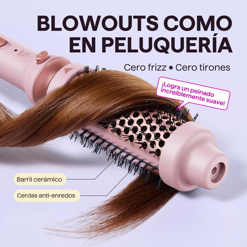 Wavytalk Multi Curl, 5 en 1 Ceramic Curling Wand, rizador de pelo de calentamiento rápido de 1/2 a 1 1/2 pulgadas y cepillo térmico, rizador de pelo de doble voltaje