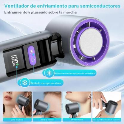 Ventilador turbo portátil de mano, miniventilador personal de alta velocidad con 5 niveles y batería recargable de 4000 mAh; ventilador de mano refrescante para viajes de verano y vacaciones en la playa, ideal como regalo para mujeres y hombres #DESTACADO