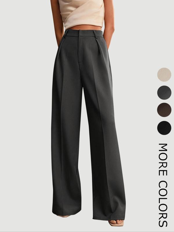 Pantalones de pierna ancha lisos para mujer (Paquete de 3)